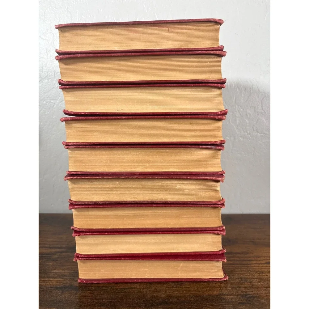 Mark Twain Works Authors National Edition Harpers Red Hardcover 9 Volume Antique